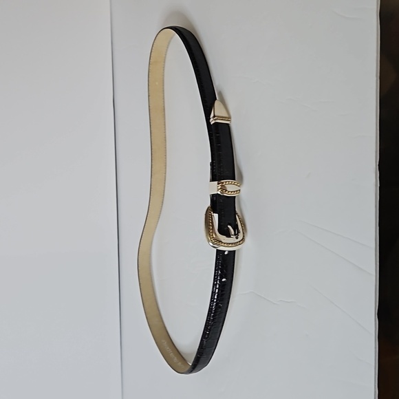 Genuine Italian Leather Belt size L Black  Pre-owned - Picture 1 of 9